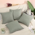 thumbnail image 5 of PiccoCasa 4Pcs Faux Linen Throw Pillow Covers, 20 x 20 inch, Pale Gray, 5 of 6