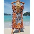 thumbnail image 2 of Sunforyou Kafan Dresses for Women Moo Moos Bathing suit Cover up Zebra Plus size Caftans Loungewear, 2 of 6