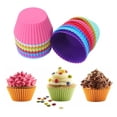 thumbnail image 1 of 6Pcs Round Food Grade Silicone Muffin Cupcake Baking Molds Reusable Dishes Pan, 1 of 7
