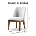 thumbnail image 2 of Furniture of America Dami Transitional Upholstered Dining Chairs, White (Set of 2), 2 of 13