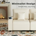 thumbnail image 3 of Advwin 6-Seater Oversized Corduroy Sectional Sofa with 2 Ottomans, Comfy U-Shaped Cloud Modular Couch with Extra-Deep Seating & Removable Covers, Convertible Sleeper Sofa for Living Room, Beige, 3 of 10