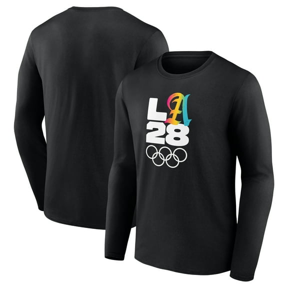 Men's Black LA 2028 Summer Olympics Gradient Long Sleeve T-Shirt
