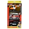 Maxx Action Mini Rescue Lights & Sounds Play Vehicles Set, Firetruck, Police Car and Helicopter
