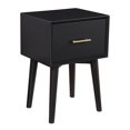 thumbnail image 2 of Alpine Furniture Flynn en Bois 1 Table de Fin de Tiroir en Noir, 2 of 2