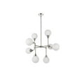 thumbnail image 3 of Hanson 8 lights pendant in polished nickel with frosted shade, 3 of 7