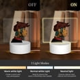 thumbnail image 3 of Noodle Gorillaz Music Rectangular Acrylic Night Light Adjustable 3 Light Modes USB Cable Lamp Light Display Base LED Light For Bookshelves Desk Bedside Tables Child Room Bedroom, 3 of 9