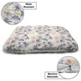 thumbnail image 3 of Botanical Pet Bed, Arrangement of Endemic Flowers and Herbs with Hand Drawn Strokes Polka Dots, Resistant Pad for Dogs and Cats Cushion with Removable Cover, 24" x 39", White Multicolor, by Ambesonne, 3 of 4