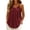 Wine, variant on Yigetop Women's Pleated Tank Tops Spaghetti Strap Camisole Curved Hem Fashion Casual 2026 Summer Tops Daily Wear Black L