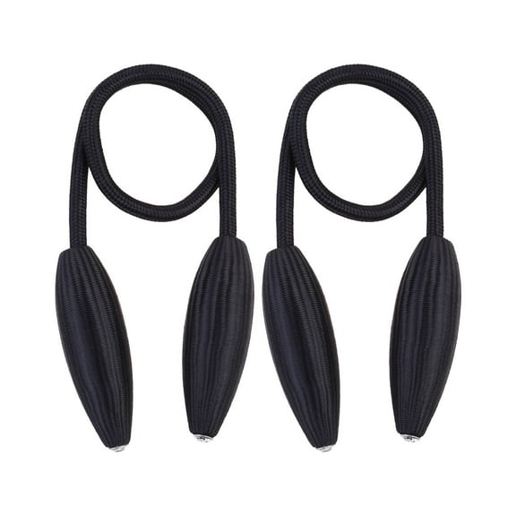 PAMINGONO 2Pcs Black Metal Curtain Tie Backs for Shower Curtains and Home Use