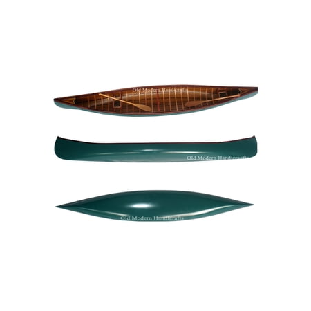 Old Modern Handicrafts Green Canoe with Ribs Model XLarge