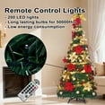 thumbnail image 2 of Gamexcel 6 FT Pre Lit Decorated Christmas Tree Pop Up Christmas Tree and Warm White LED Lights,Holiday Party Decorations,Gold, 2 of 8