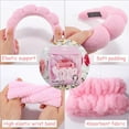 thumbnail image 6 of Spa Headband Wristband Set with Hair Clips – Puffy Makeup Headband for Women, Face Washing, Facial Mask, Shower Accessories, Gifts for Teen Girls, 6 of 8