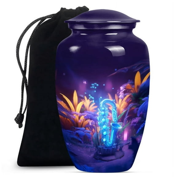Musical Urn, Large Urns for Human Ashes Adult, Cremation Urns for Ashes for men, Urns for Human Ashes Large, Burial Urns for Women, Urns for Human Ashes Adult female(Size - 10inch)