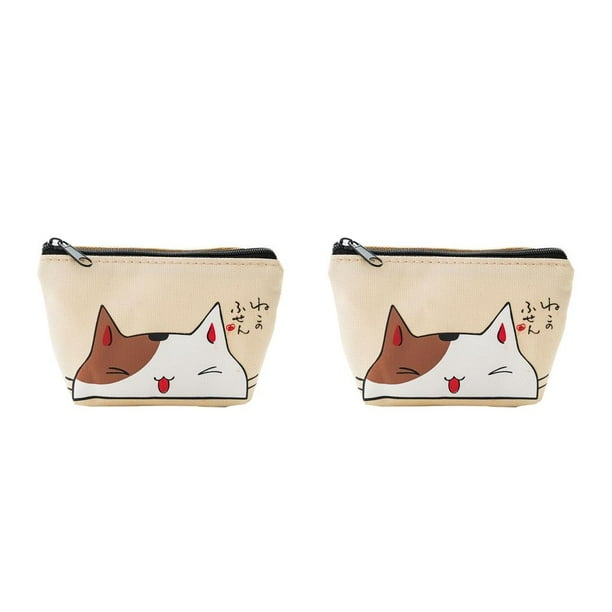 Qarigey Exquisito gato portátil impreso monederos dibujos animados Animal Mini dinero bolsa tarjetero llavero carteras Type1 NO1 Qarigey CBP035678