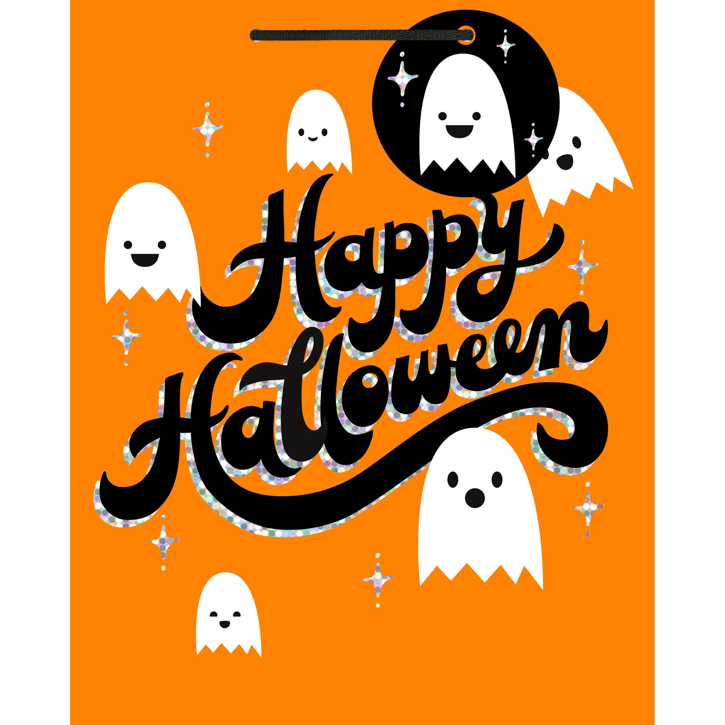 Hallmark Medium Halloween Gift Bag With Tag (Glowing Ghost), 1 Count