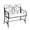 Black, variant on Ktaxon 40 inch Iron Butterfly Back Outdoor Garden Bench for Patio Park Yard Porch 2 Seater Patio Furniture Black