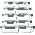 thumbnail image 1 of Recipiente de almacenamiento de alimentos M MCIRCO Glass, 20 piezas con tapas, 1 of 6