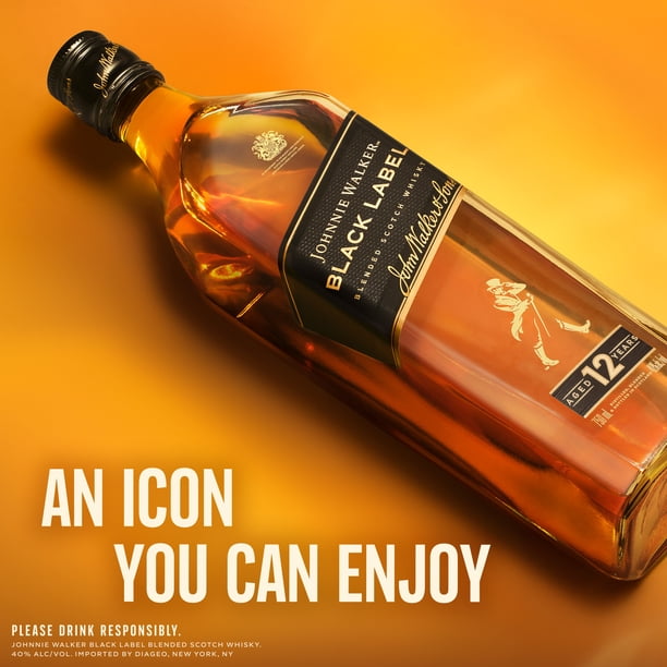 Johnnie Walker Black Label Scotch Whisky, 1L, 40% ABV - Walmart