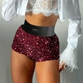 thumbnail image 5 of Ailaofu Sequin Shorts for Women High Waist Party Night Out Concert Outfit Sparkly Mini Shorts, 5 of 7