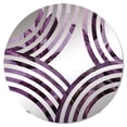 thumbnail image 2 of Designart "Precision in Plum Purple Leaves II" Leaves Baptist Fan Round Wall Mirror - Floral Oval Printed Decorative Mirror - Multiple Color Options, 2 of 5