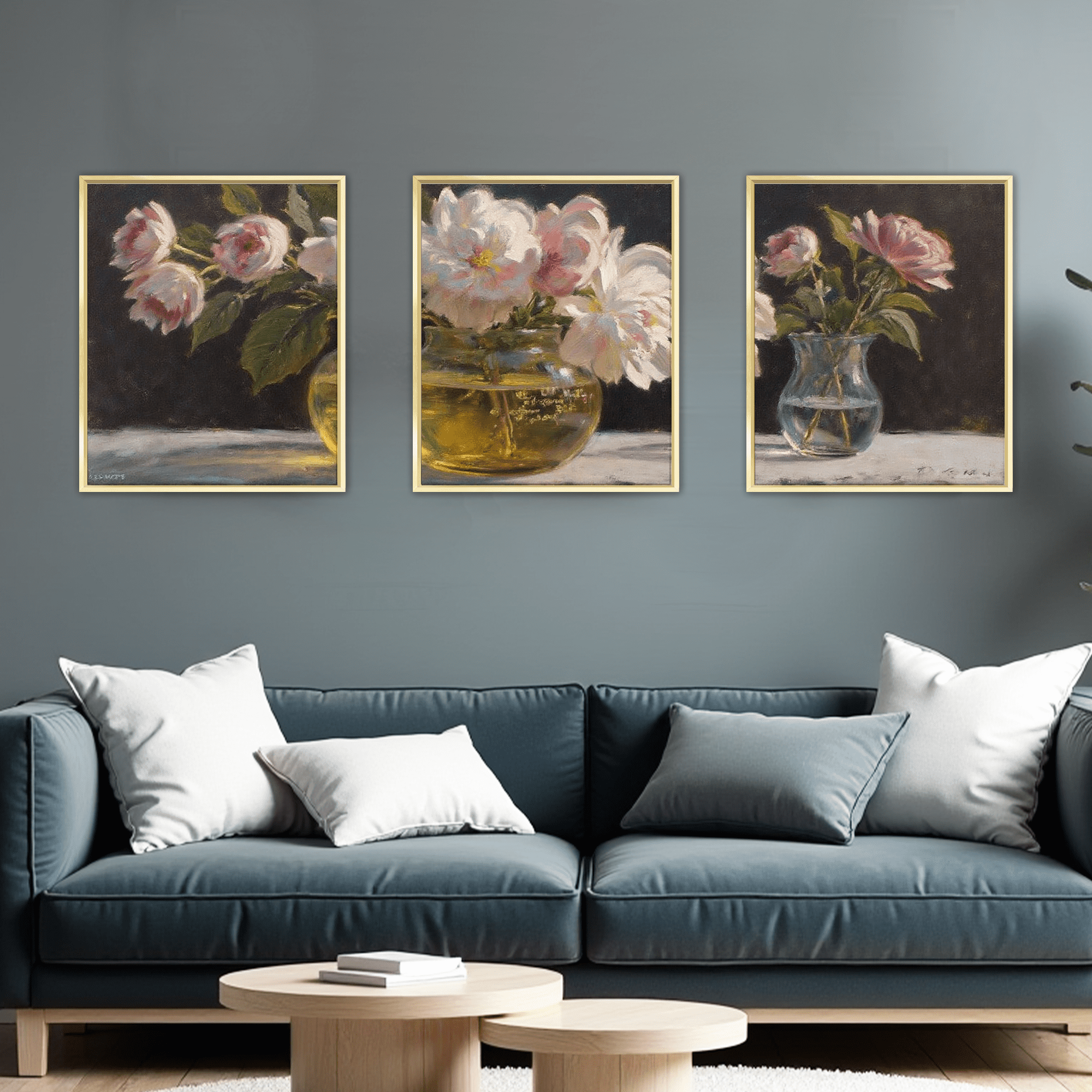 MAYEERTY Modern Abstract Wall Art Painting, Living Room Decor, Glod Aluminum Alloy Frame, 15.7"x11.8"