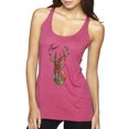 thumbnail image 1 of Trippy Colorful Buck Head Rainbow Hunting Deer Mosaic | Womens Animal Lover Premium Tri-Blend Racerback Tank Top, Vintage Pink, Medium, 1 of 4