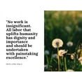 thumbnail image 2 of ArtsyQuotes 14x12 White Modern Wood Framed Museum Art Print Titled - Martin Luther King, Jr. Quote: No Work is Insignificant, 2 of 4