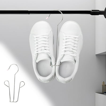 

Home on Clearance！TOPRenddon Stainless Steel Shoe Drying Rack Outdoor Balcony Shoe Drying Rack Hanging Rack Balcony Multifunctional Dormitory Shoe Dryer Multifunctional Shoe Rack