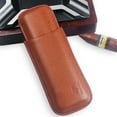 thumbnail image 4 of Portable Cigar Case Two Pack Additional Cigar Cutter Gift Box Travel Humidor Kit Use. (Black), 4 of 5