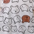 thumbnail image 3 of Faraee Baby Clothes Boy Girl Dinosaur Print Short Sleeve Romper Bodysuit Ribbed Cute One Piece Jumpsuit Infant Summer Outfit (Coffee,0-3 Months), 3 of 3
