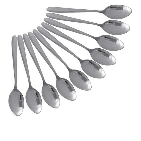 Hxlamzoo Small Teaspoons Stainless Steel Spoon Pack Of Restaurant Bar, Ideal for use in Milkshakes, Cafe Latte's, Iced Tea or any other type of drink 15CM
