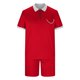 thumbnail image 4 of Mens Casual Pantalones Turndown Cuello Manga Corta Mitad Cremallera Blusa Y Bolsillos Pantalones Traje Deportivo para Diario, 4 of 9