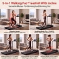 thumbnail image 3 of ROBORE 5-in-1 Walking Pad with Vibration Plate & Handle Bar, 3.0 HP Under Desk Walking Pad, Portable Treadmill for Home Office, Remote Control, 3 of 10