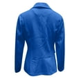 thumbnail image 4 of Ashirexll Womens Blazers Dressy Casual Fake Pocket Button Long Sleeve Jacket Lapel Slim Cardigan Suit Jacket Blue L, 4 of 5