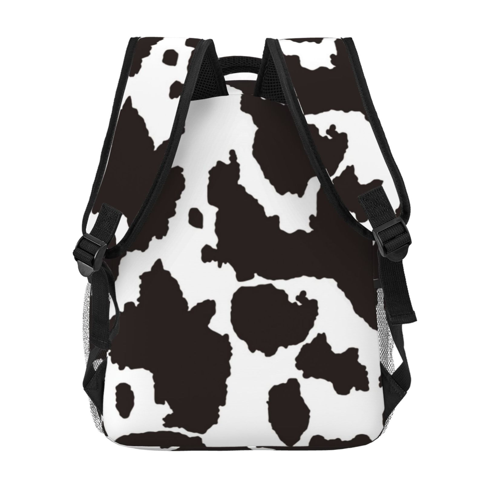 Ratiio Cow Skin 2 Print Eco-Friendly Casual Backpack, Water-Resistant Polyester Canvas Daypack with Smooth Zippers, Comfortable & Durable Travel Bag with Laptop Compartment