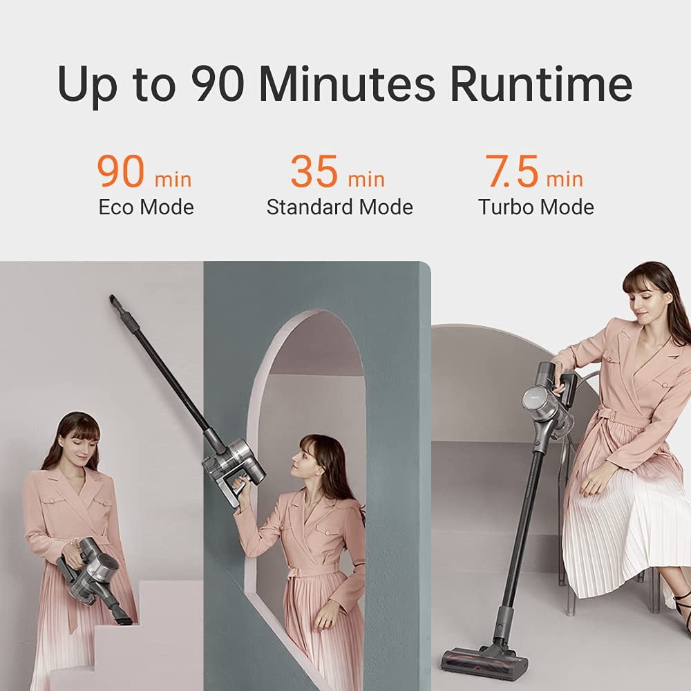 Dreame T30 Cordless Vacuum Cleaner by Dreametech, 90mins Long Runtime Stick Vacuum, 190 AW Robust Suction Handheld Vacuum, Cordless Vacuum with HEPA Filters for Hard Floor Stairs