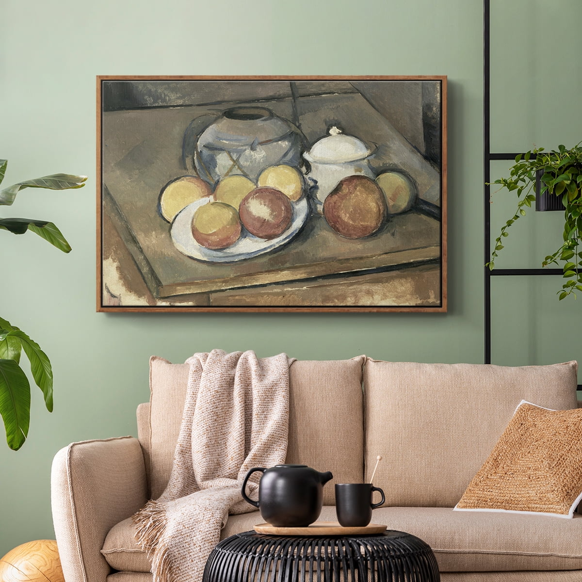 Vintage Botanical Print-VI By Wexford Home Framed in Walnut Wood Gallery Wrapped Canvas 27 in. x 41 in.