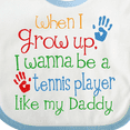 thumbnail image 4 of Inktastic Tennis Player Like Daddy Boys or Girls Baby Bib, 4 of 4