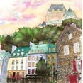 thumbnail image 2 of Atelier B Art Studio 15x15 White Modern Wood Framed Museum Art Print Titled - CHâTEAU FRONTENAC IN THE PETIT CHAMPLAIN, 2 of 4