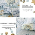 thumbnail image 4 of Jessy Home Ocean Beach Quilts Set Queen/Full Size Conch Seashell Starfish Seaweed Bedspreads Coastal Bedding, 4 of 7