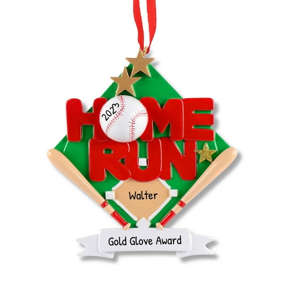 Ornaments by Elves Personalized Baseball Homerun Christmas Ornament 2024