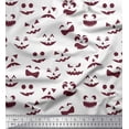 thumbnail image 1 of Soimoi Viscose Chiffon Fabric Monster Face Halloween Fabric Prints by Yard 42 Inch Wide, 1 of 1