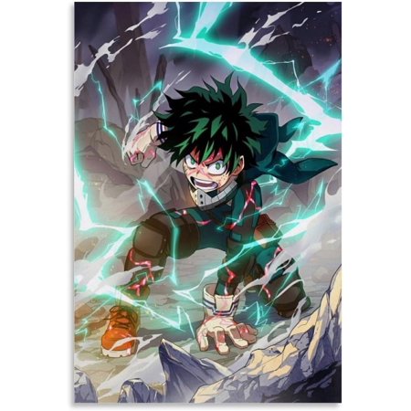 LHTL My Hero Academia Posters,Anime Poster,Deku Canvas Wall Art For Living Room Decor Bedroom Anime Posters Cuadros Para Dormitorios Decorations Trendy Abo Frameless 12x18in 1pc