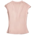 thumbnail image 6 of Arlun Womens Short Sleeve Tops Button up V-Neck Henley Solid Color Stretch Tight T Shirts Slim Fit Casual Summer Tops Basic Tee Shirts Light Pink M, 6 of 8