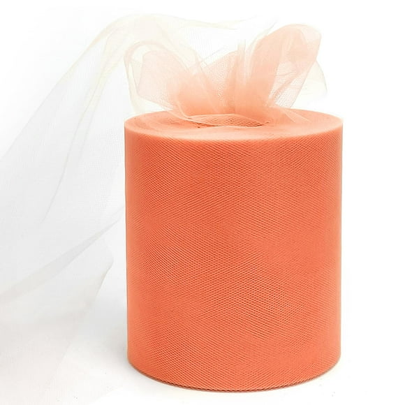 Rollo de tul de tela GCVOPTON de 15 cm x 183 m, color melocotón