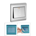 thumbnail image 5 of Interruptor de botón de timbre montado en la pared, reiniciable, tono plateado, AC 250V 16A, panel de acero inoxidable 3.39''x3.39'', 5 of 5