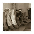 thumbnail image 2 of Gango Home Decor Vintage Boots by Kathy Mahan (Printed on Paper); One 24x24in Fine Art Paper Giclee Print, 2 of 4