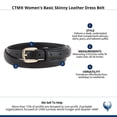 thumbnail image 4 of CTM  Basic Skinny Leather Dress Belt (Women), 4 of 4