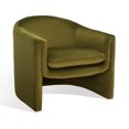thumbnail image 5 of SAFAVIEH Couture Laylette Collection Modern Wood Fabric Foam Metal Solid Print Accent Chair, Olive Green, 5 of 13