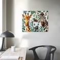 thumbnail image 4 of Patifu Zebra Giraffe Jungle Canvas Wall Art For Home Office Decor 16x12in, 4 of 6